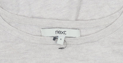 Next Women’s Beige Crew Neck Long Sleeve Pullover Jumper Size 6