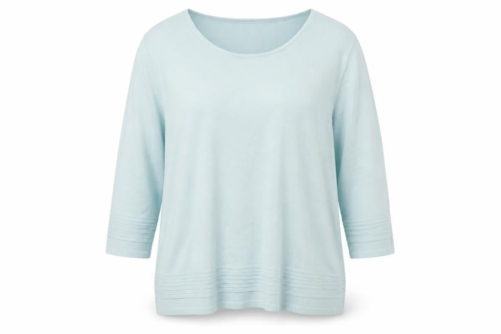 Eastex Women’s Blue Size 18 Scoop Neck 3/4 Sleeve Pullover Jumper