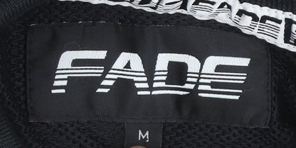 FADE Men's Black Medium 1/4 Zip Basic Jacket with Stripes