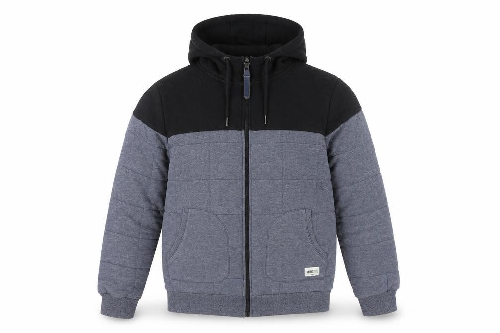 Nanny State Mens Black Blue XL Full Zip Hoodie Jacket Hooded