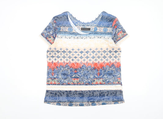 Just Elegance Womens Multicoloured Scoop Neck Tunic T-Shirt S