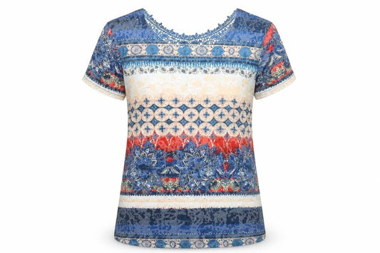 Just Elegance Womens Multicoloured Scoop Neck Tunic T-Shirt S