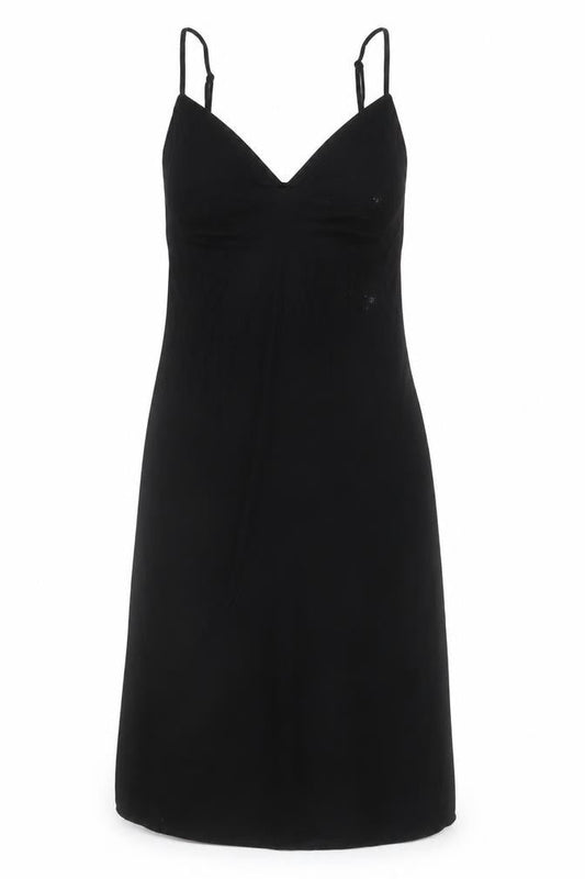 Zara Women Black XS Slip Dress Strappy Velvet Party Cocktail