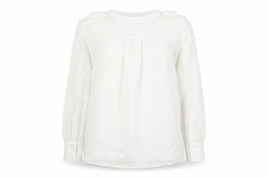 Marks and Spencer Women’s White Viscose Blouse Size 12 Long Sleeve