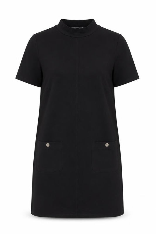 Et Vous Womens Black Size 12 Shift Dress Short Sleeve Workwear