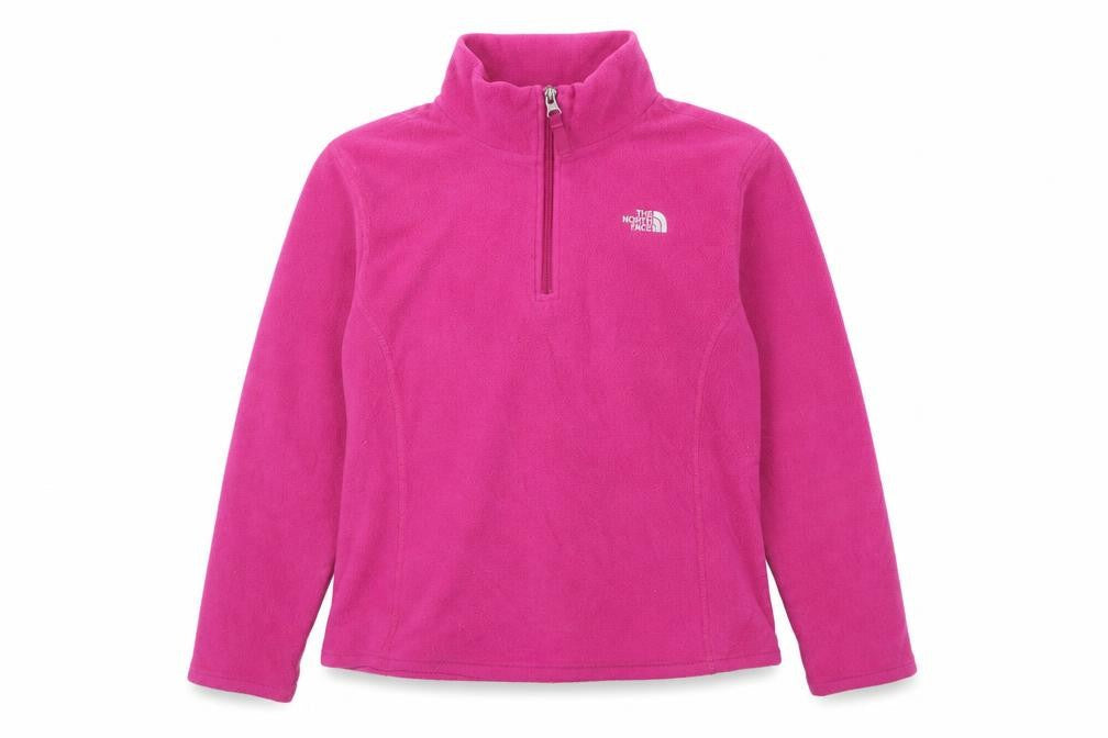The North Face Girls Pink Fleece Sweatshirt XL (18 Years) 1/4 Zip Pullover