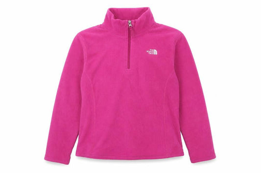 The North Face Girls Pink Fleece Sweatshirt XL (18 Years) 1/4 Zip Pullover
