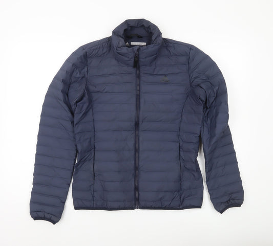 Adidas Womens Blue Puffer Jacket UK 8-10 Lightweight Insulated Coat