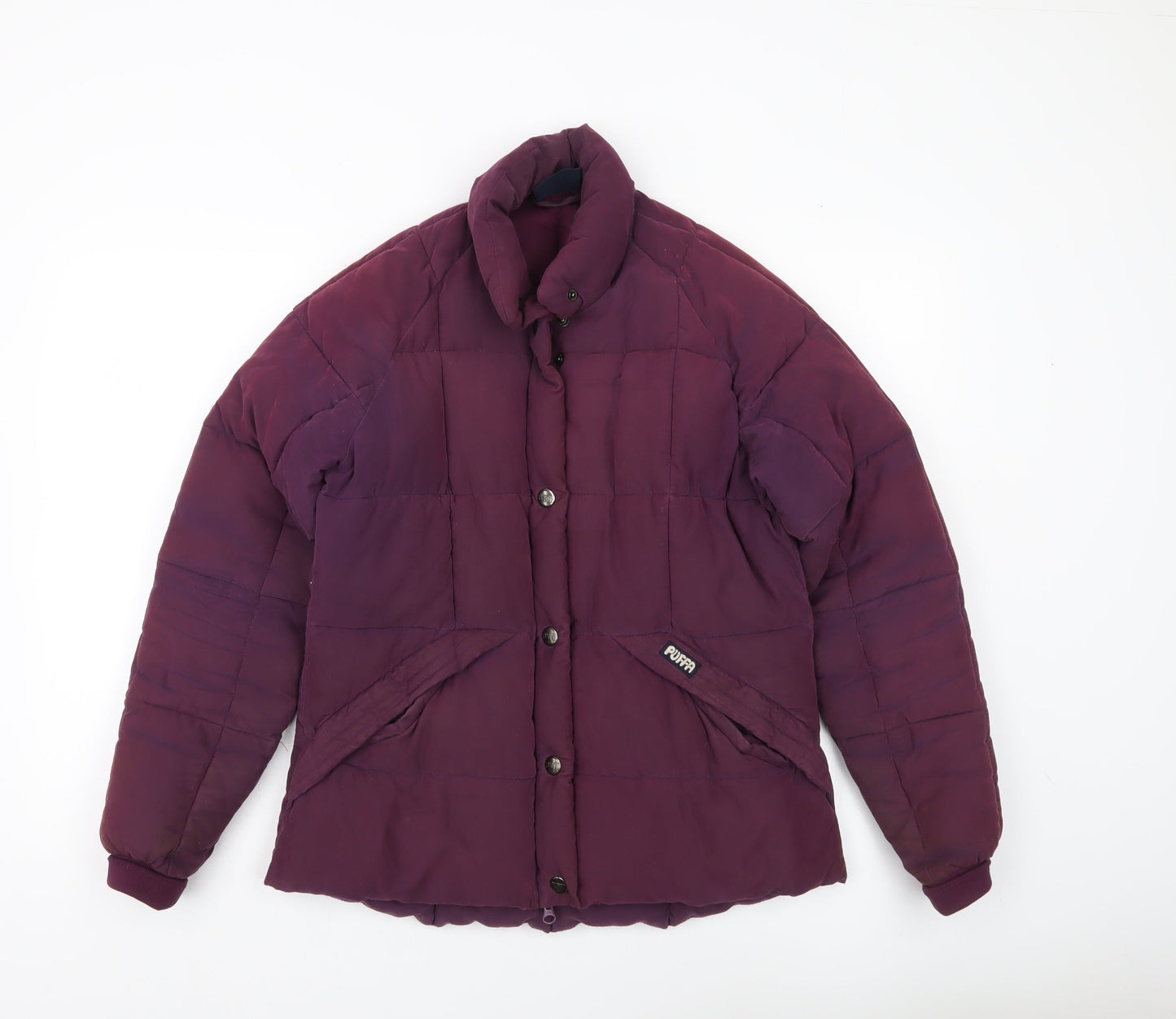 Puffa Womens Purple Size 10 Puffer Jacket Insulated Winter Coat