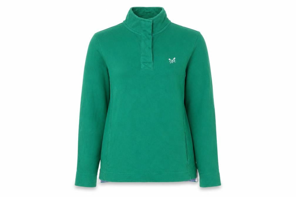 Crew Clothing Green Cotton Pullover Sweatshirt Size 8