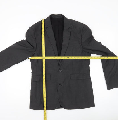 Back view of ASOS Men’s Grey Slim Fit 38 Chest Blazer Jacket Formal