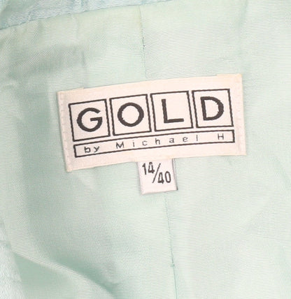 Gold by Michael H Women’s Blue Size 14 Single Breasted Suit Jacket