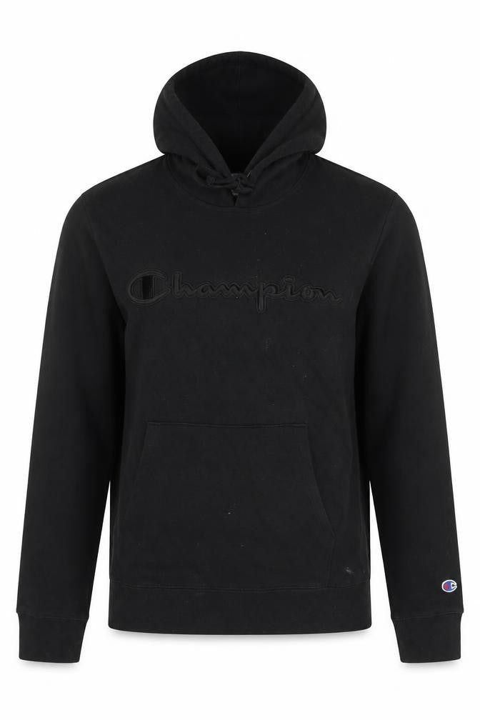 Champion Men’s Black Pullover Hoodie Medium Logo Hooded Sweatshirt
