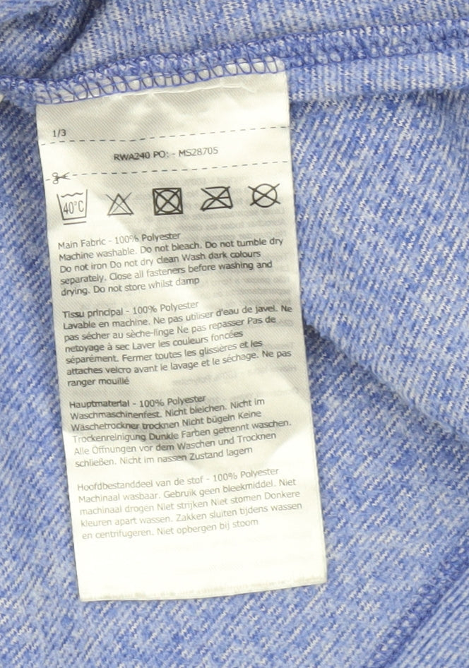 Regatta Womens Blue 1/4 Zip Sweatshirt UK 14 Polyester Outdoor Top