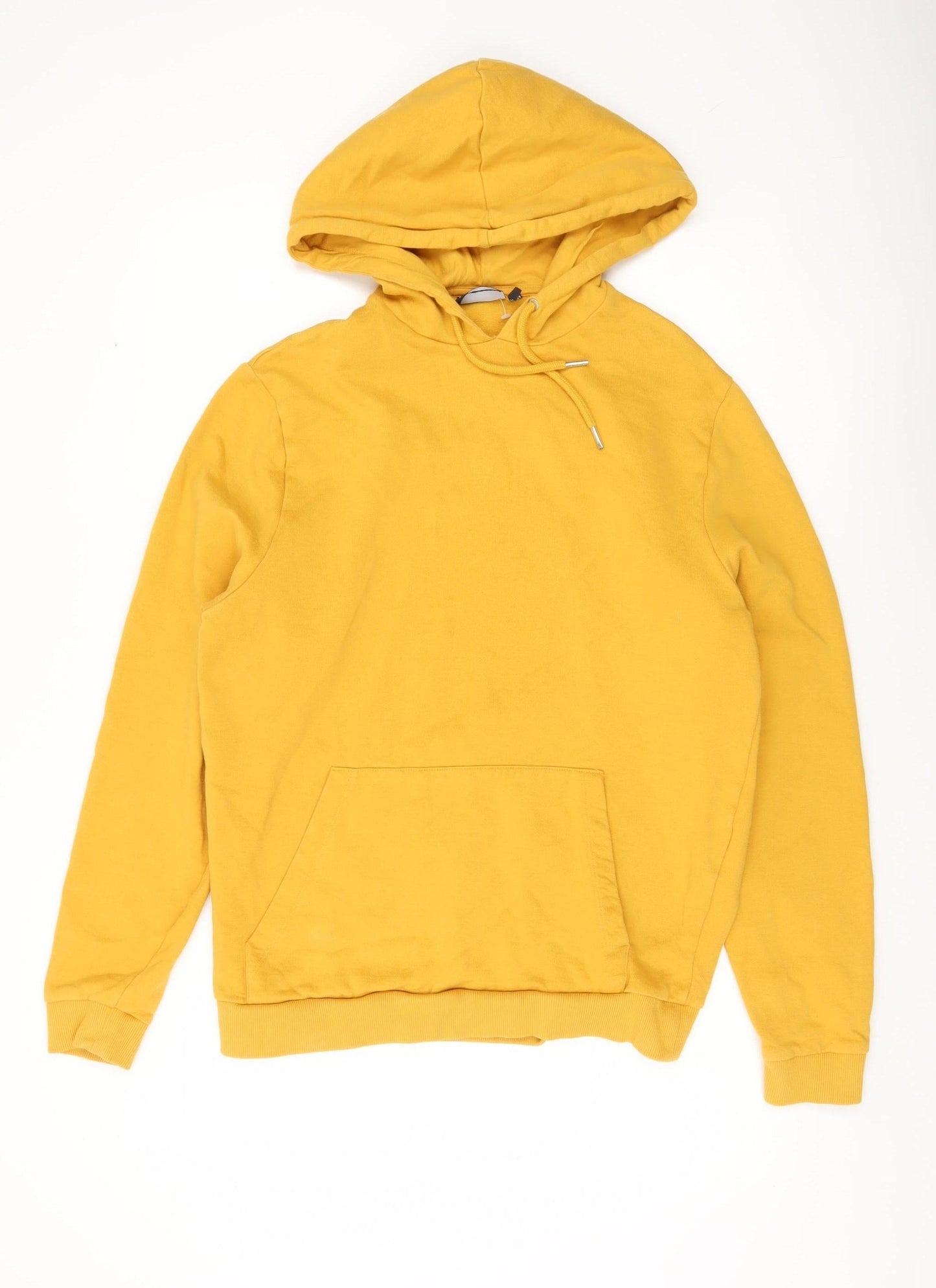 ASOS Men’s Yellow Pullover Hoodie Size M Cotton Fleece Casual Wear