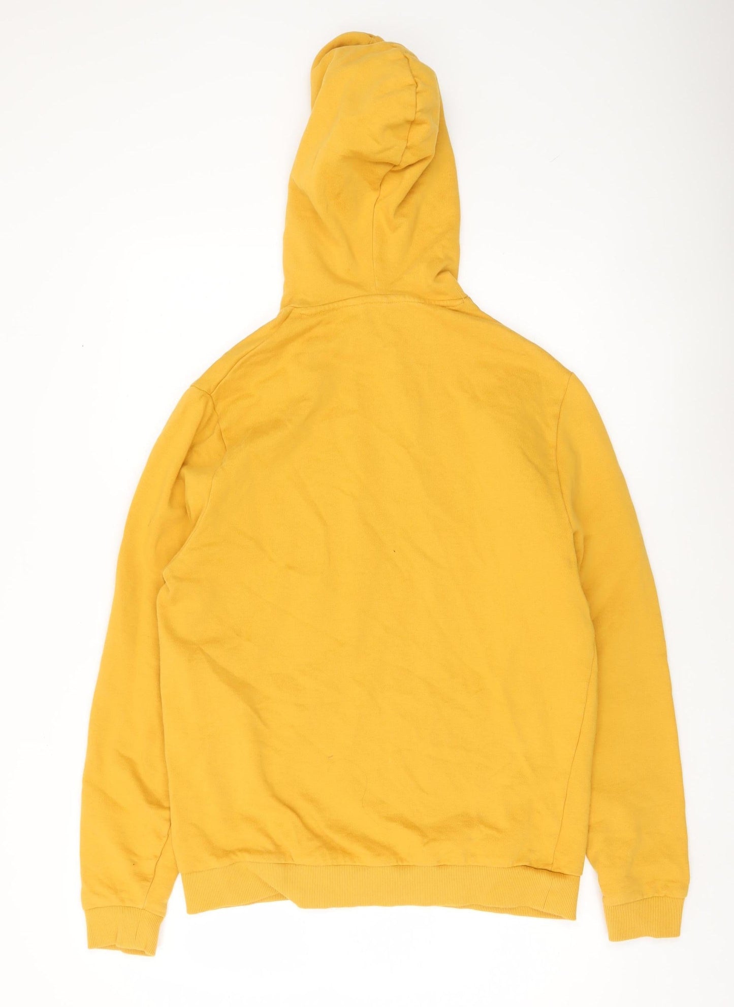 ASOS Men’s Yellow Pullover Hoodie Size M Cotton Fleece Casual Wear