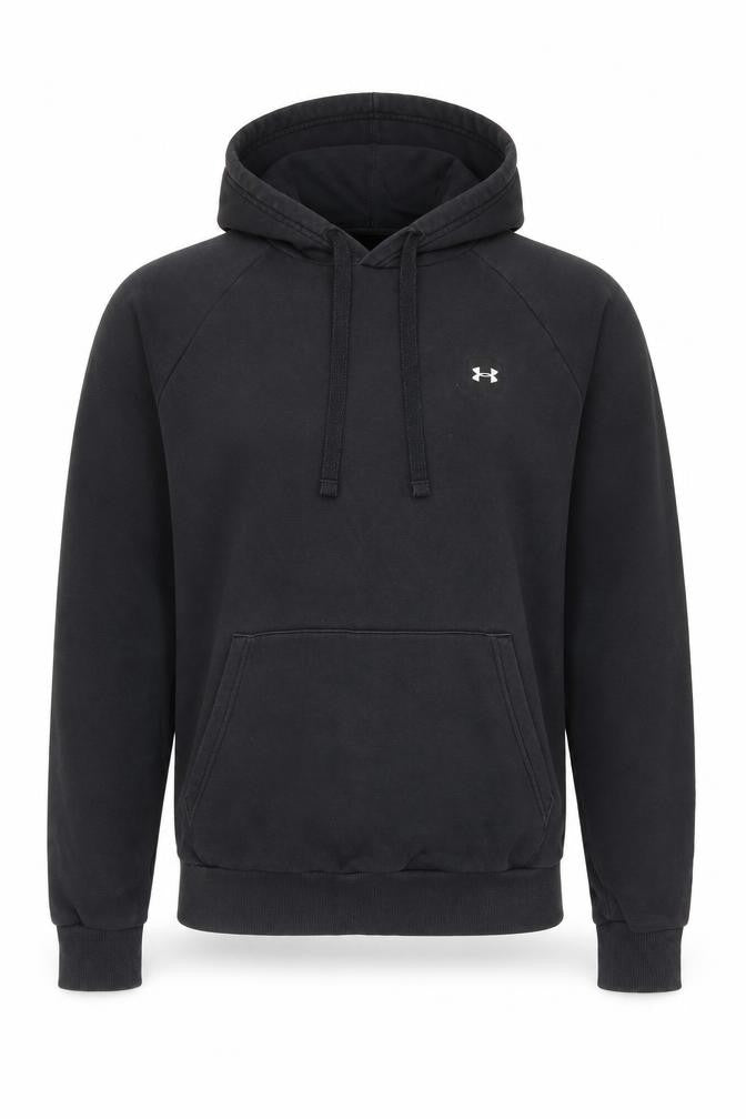 Under Armour Men’s Black Pullover Hoodie Size S Relaxed Fit