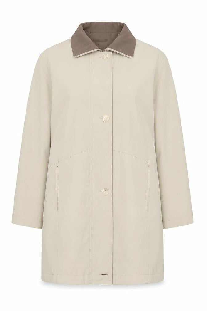 Classics First Avenue Womens Beige Coat Size 14 Lined Overcoat