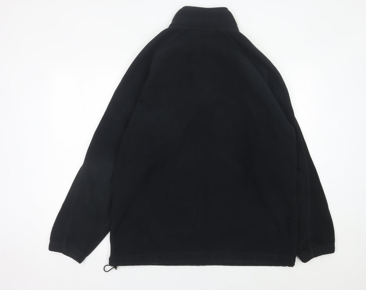 Maine New England Mens Black Fleece 1/4 Zip Pullover Sweatshirt L