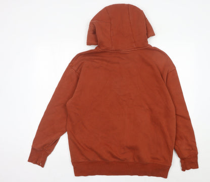 Nike Mens Brown Pullover Hoodie Small Logo Regular Fit
