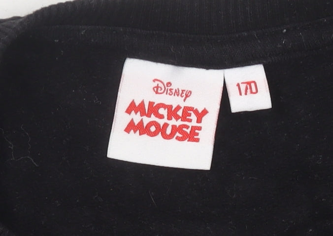 Disney Women’s Black Mickey Mouse Sweatshirt Size 12 Pullover