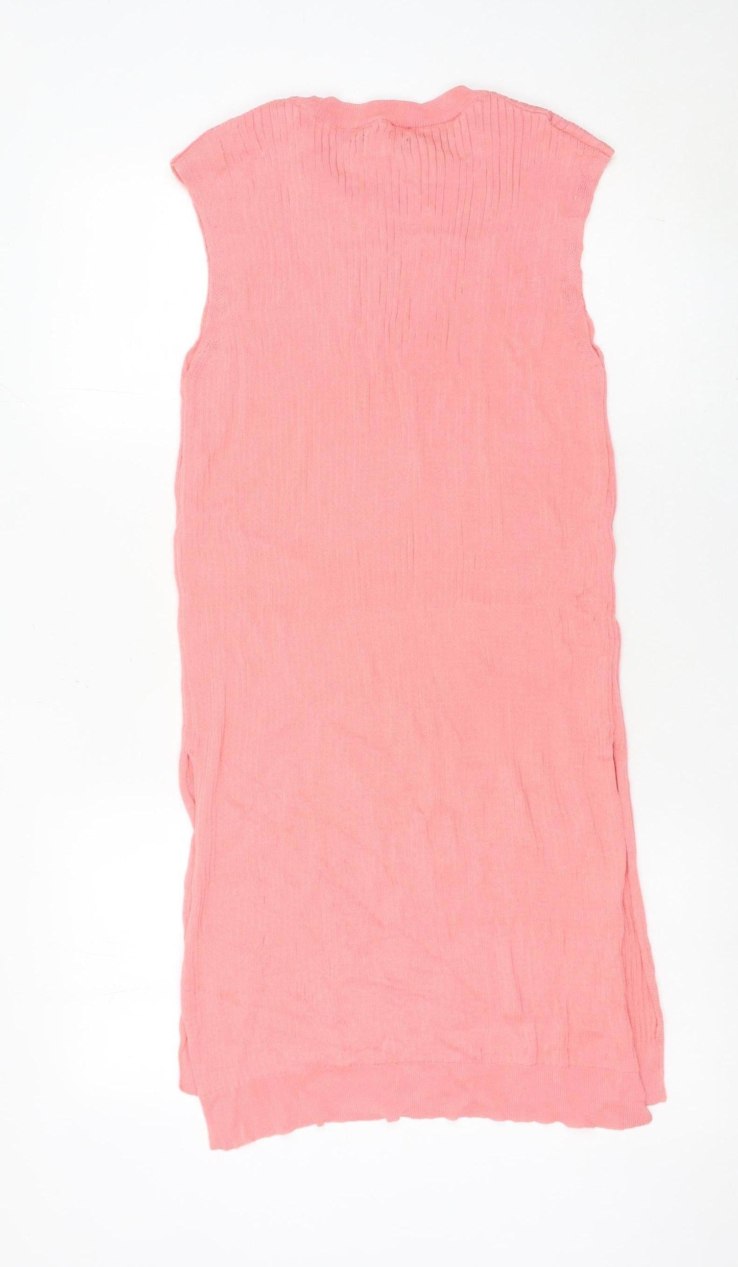 Et Vous Women’s Pink Knit Shift Dress Size M Sleeveless Round Neck