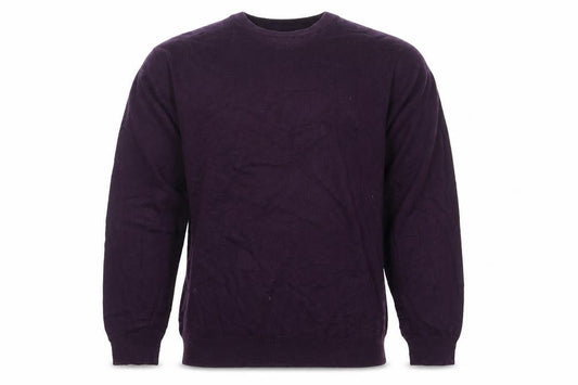 Marks & Spencer Mens Purple 2XL Cotton V-Neck Jumper