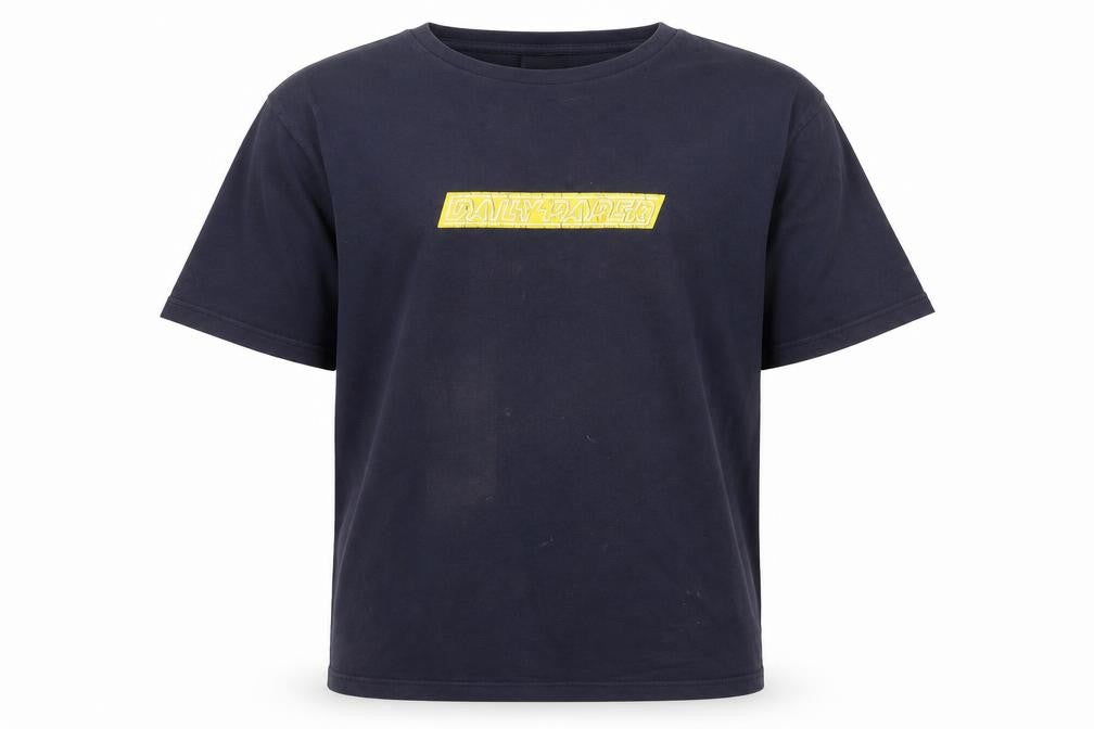 Daily Paper Men's Blue Cotton Graphic Print T-Shirt Size M