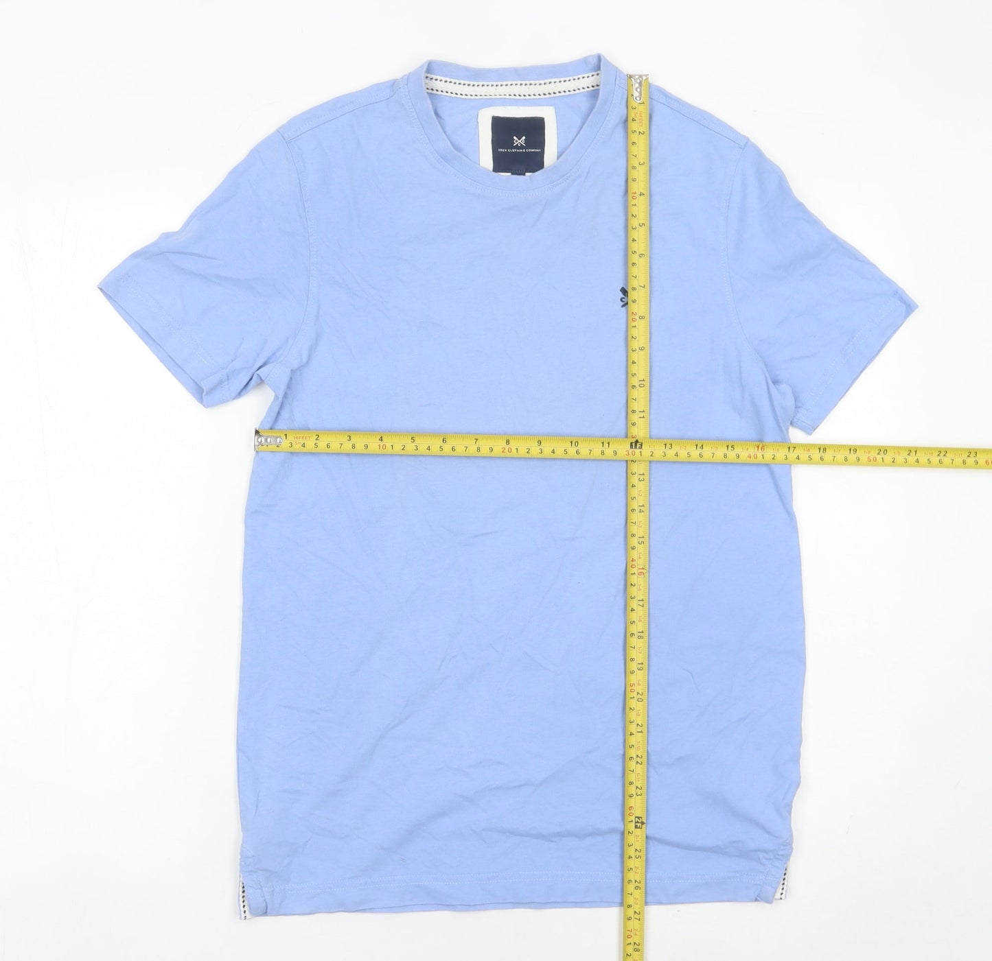 Crew Clothing Company Men's Blue Small Regular Fit Cotton T-Shirt