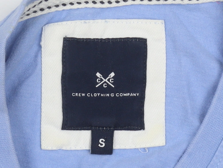 Crew Clothing Company Men's Blue Small Regular Fit Cotton T-Shirt