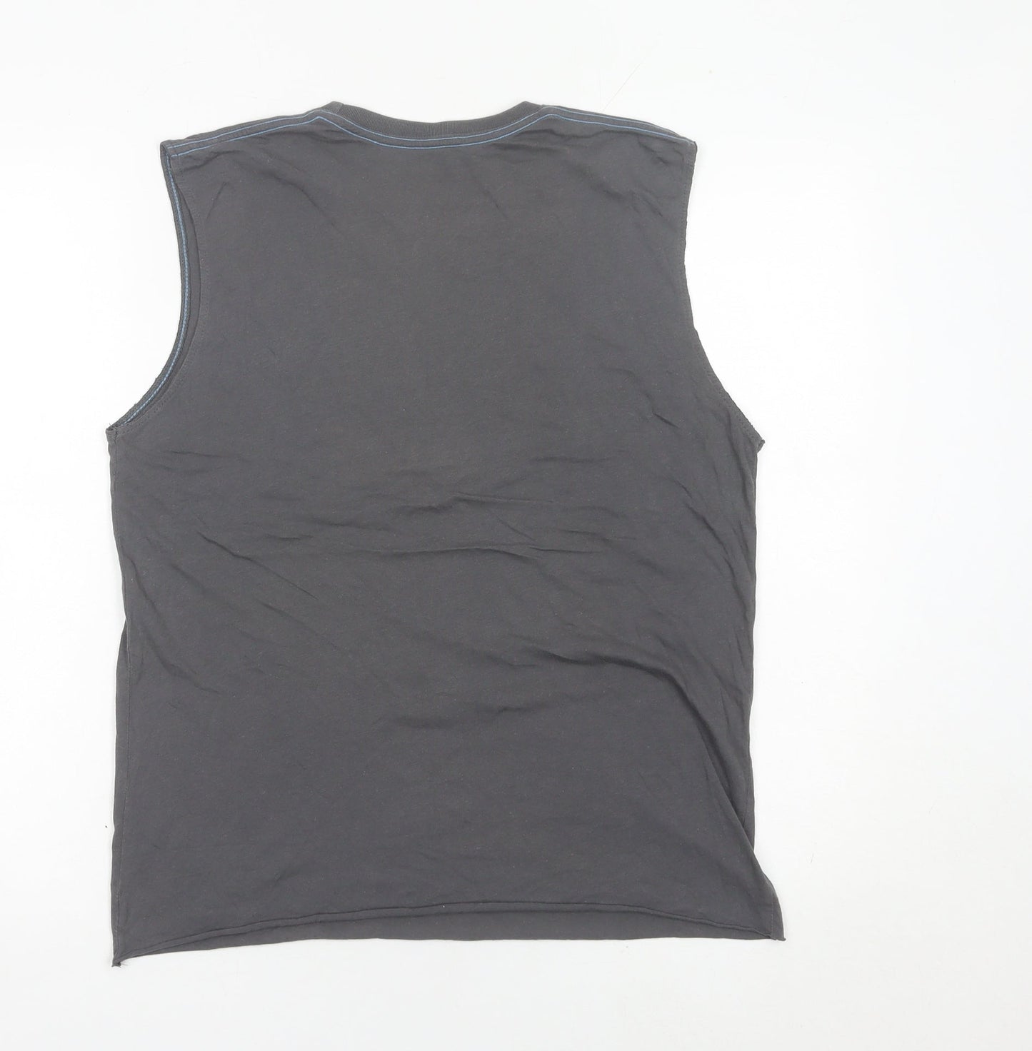 Burton Men’s Grey Sleeveless Skull Tribal Graphic T-Shirt Size S