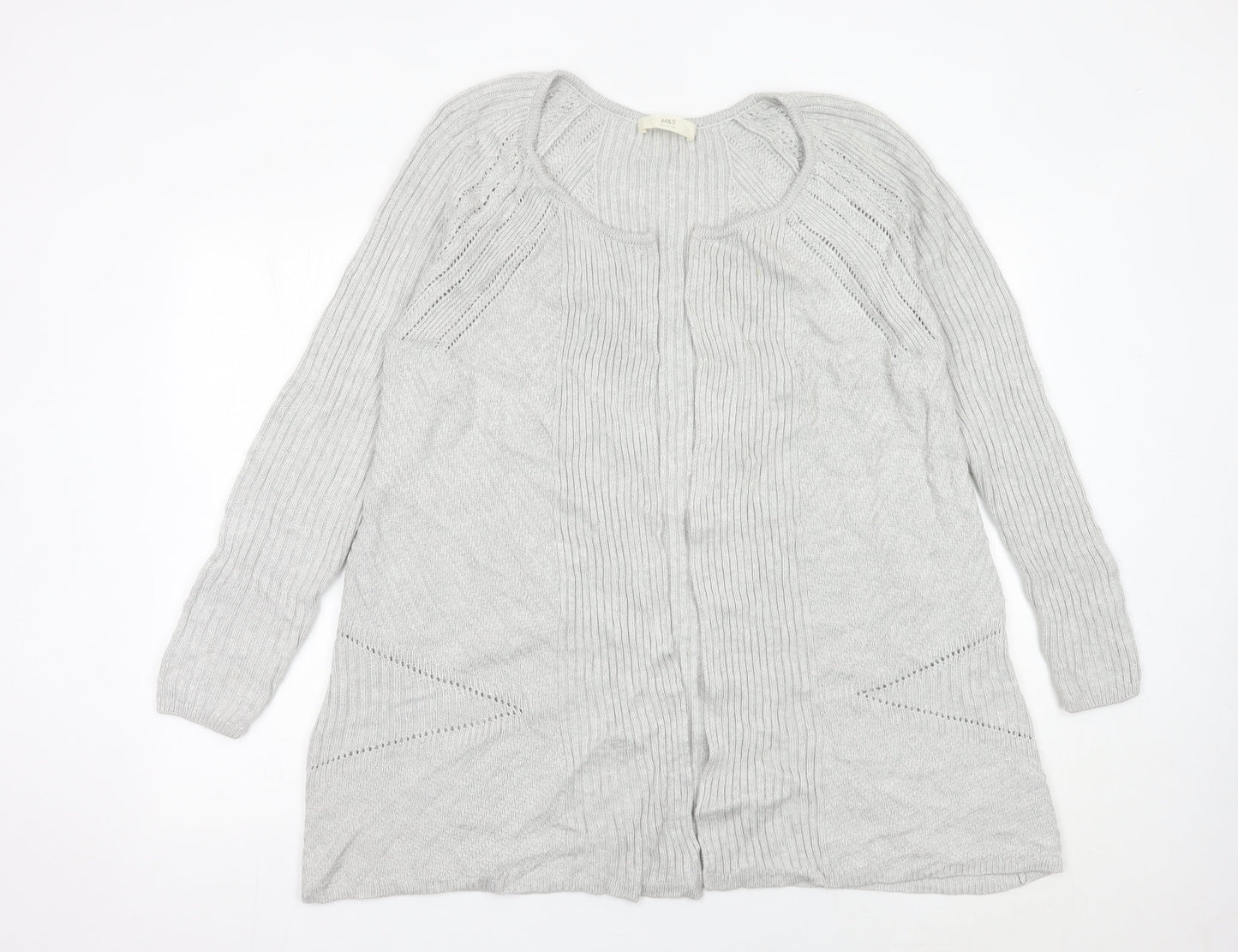 Marks and Spencer Women’s Grey Knitted Cardigan Size M