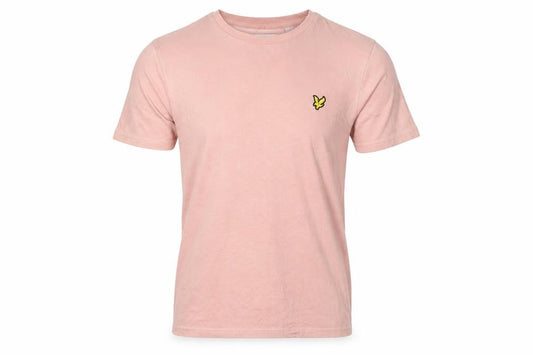 Lyle & Scott Men's Pink Cotton Logo T-Shirt Size M Casual Crew Neck