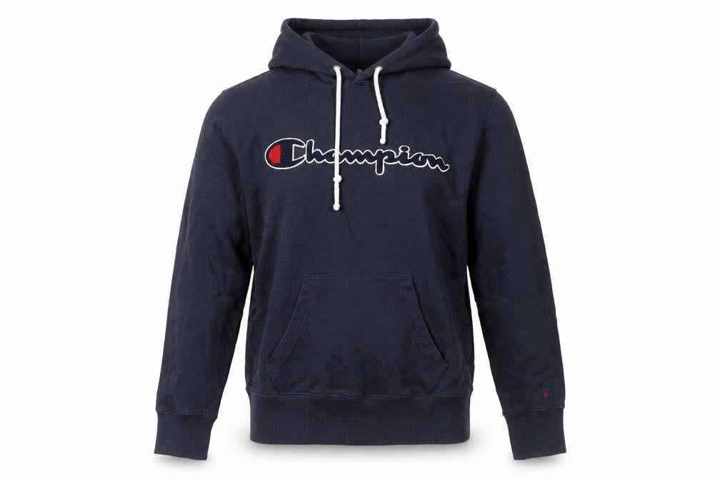 Champion Men’s XS Navy Hoodie Pullover Logo Embroidered Cotton
