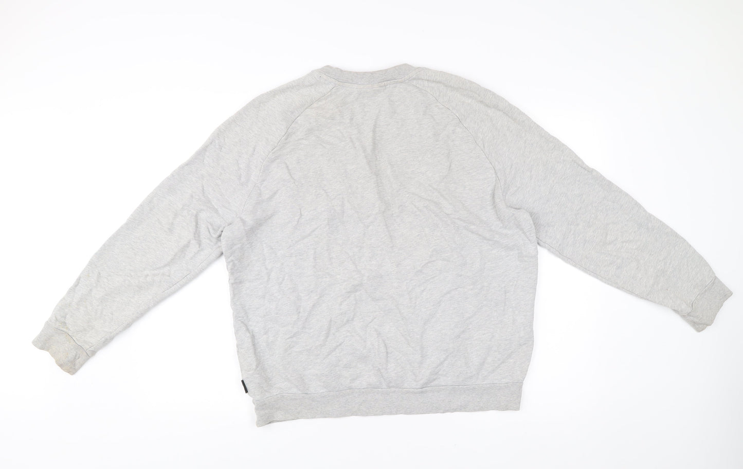 Calvin Klein Mens Grey Medium Crew Neck Sweatshirt Embroidered Logo