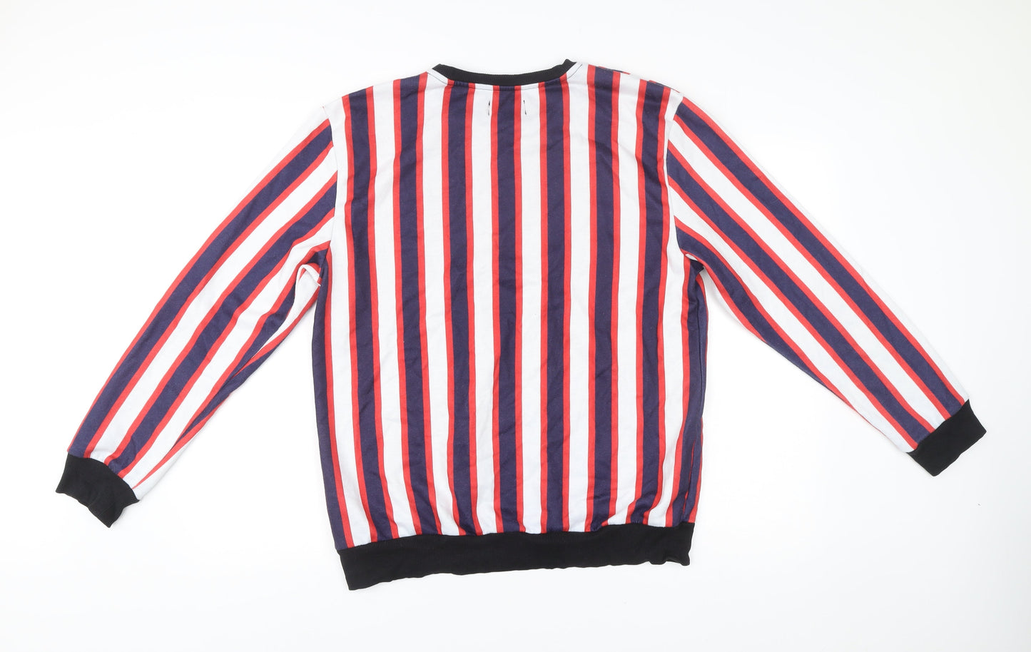 Religion London Mens Striped Multicoloured Pullover Sweatshirt Size M