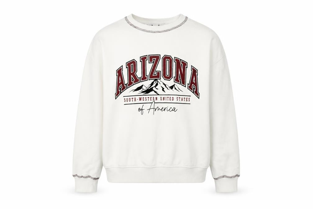 New Look Girls White Arizona Sweatshirt Age 12-13 Graphic Pullover