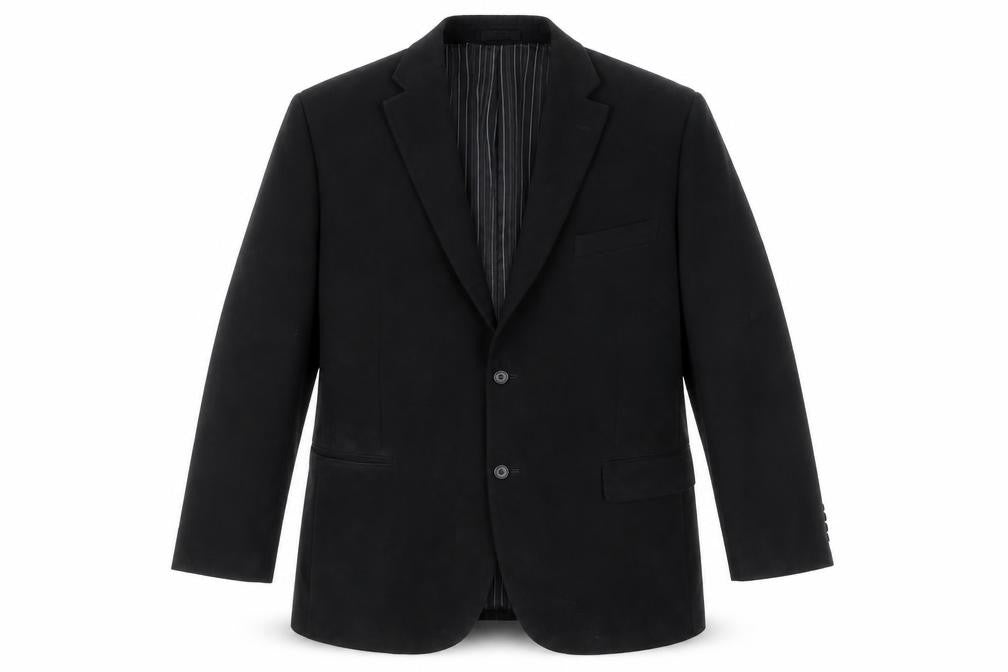 Greenwoods Men’s Black Blazer 44 Regular Fit Two-Button Jacket