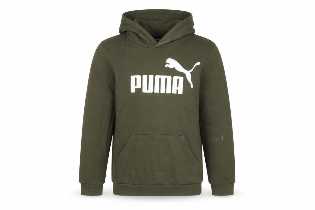 Puma Boys Green Pullover Hoodie 11-12 Years Logo Sports Casual