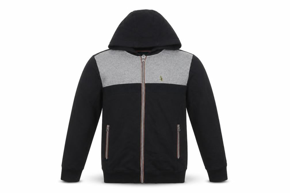 Luke Sport Men’s Black Grey Full Zip Hoodie Size S Cotton