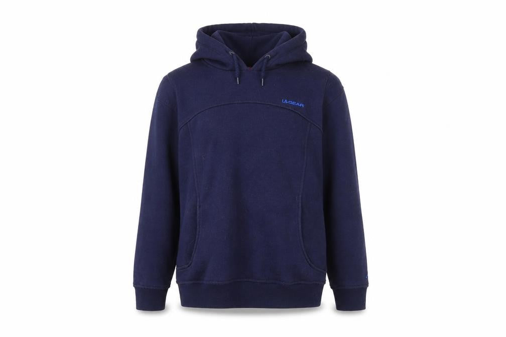 LA Gear Womens Navy Hoodie Size 10 Pullover Cotton Blend