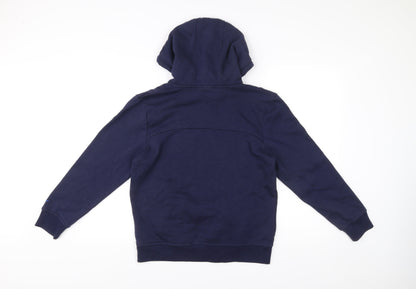 LA Gear Womens Navy Hoodie Size 10 Pullover Cotton Blend