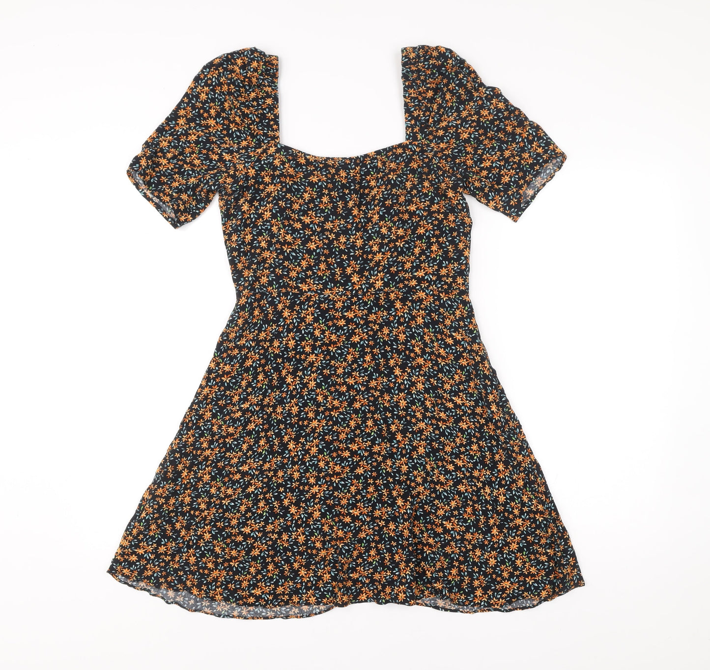 Urban Outfitters Women’s Multicoloured XS Floral Puff Sleeve A-Line Dress