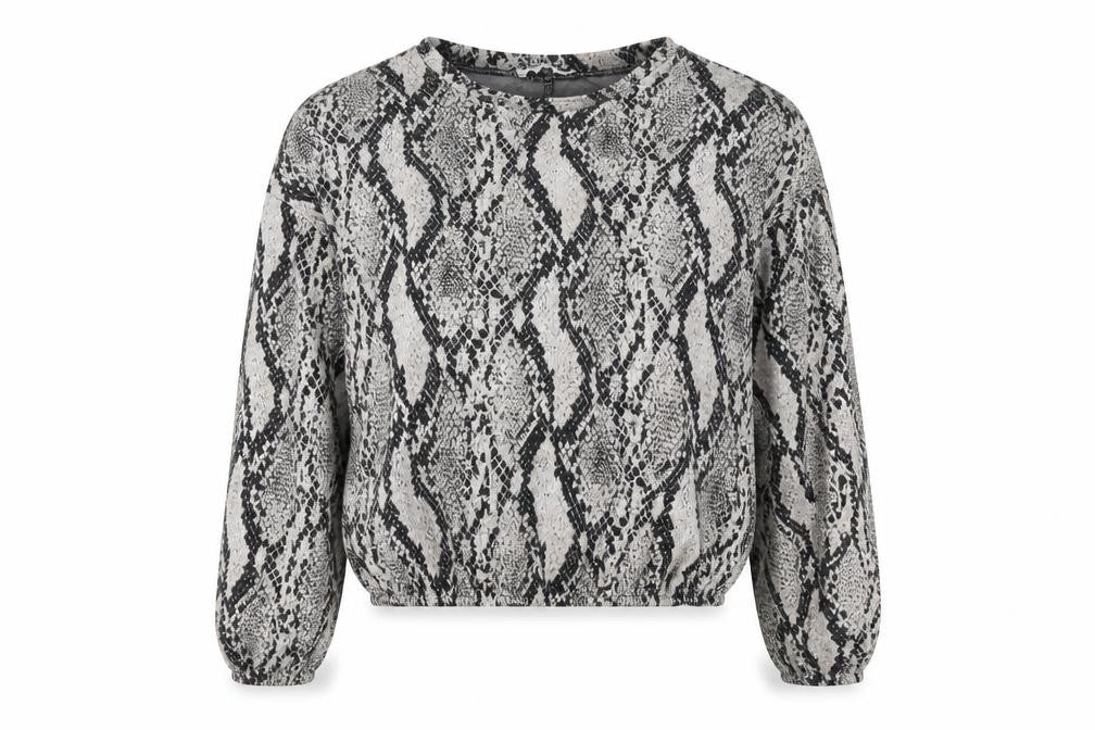 Zara Women’s Multicoloured Snake Print Pullover Sweatshirt Size S