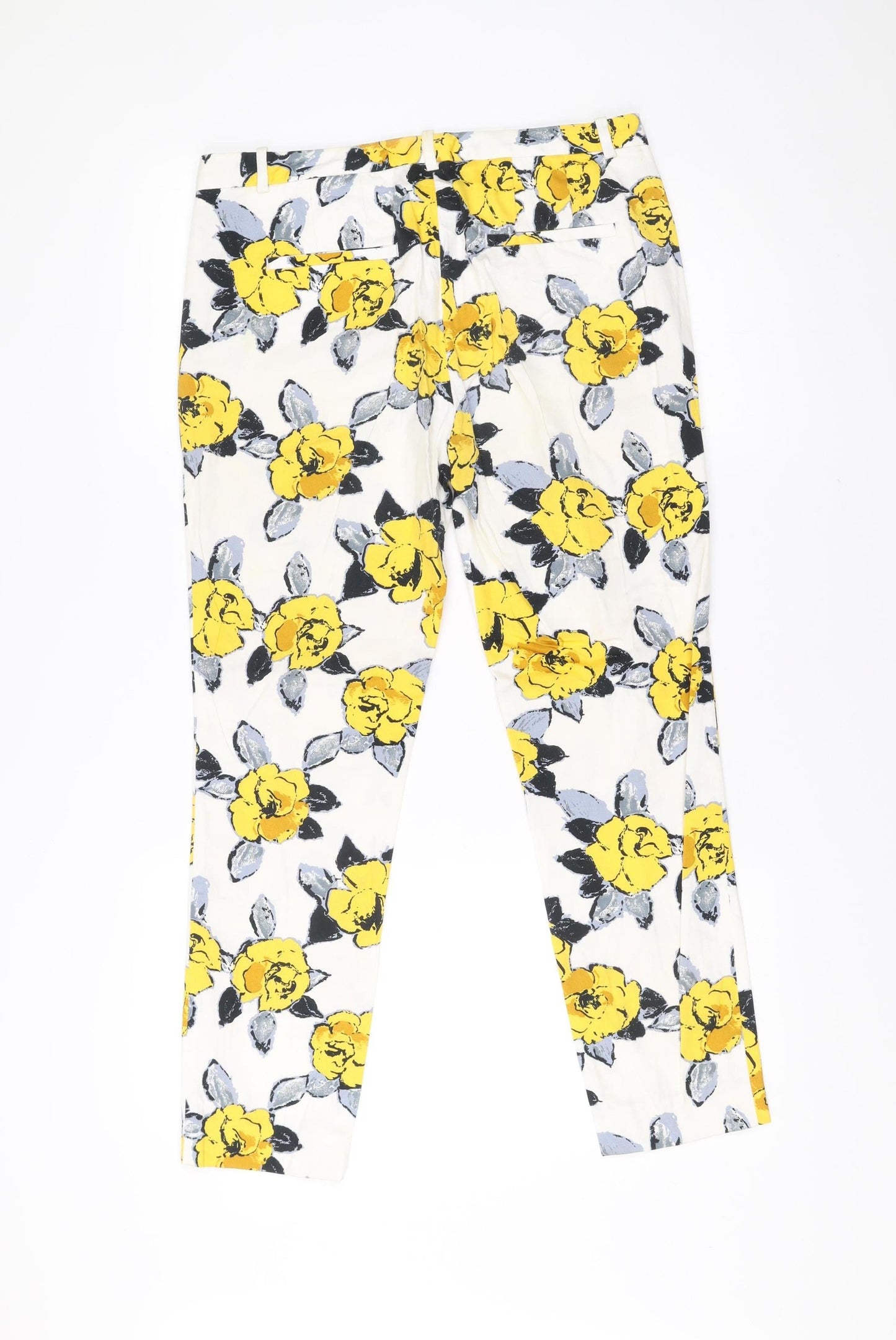 Zara Women’s Multicoloured Floral Slim Chino Trousers Size 10