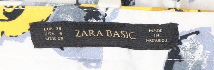 Zara Women’s Multicoloured Floral Slim Chino Trousers Size 10