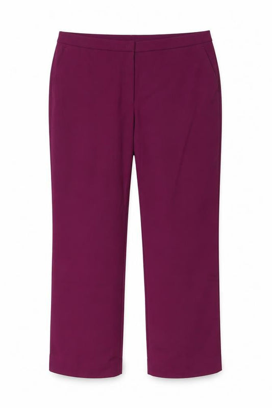 Escada Womens Purple Dress Pants Size 16 Straight Leg Trousers