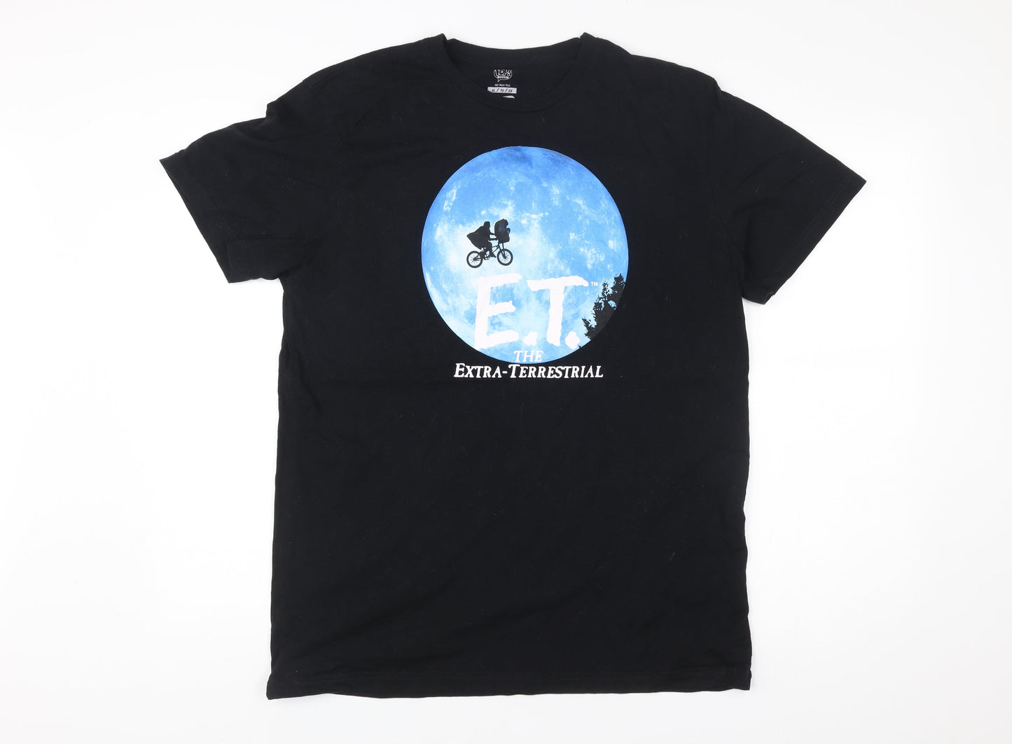 Funko Men’s Black XL E.T. Movie Graphic T-Shirt Cotton