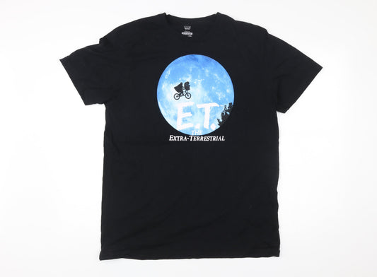 Funko Men’s Black XL E.T. Movie Graphic T-Shirt Cotton