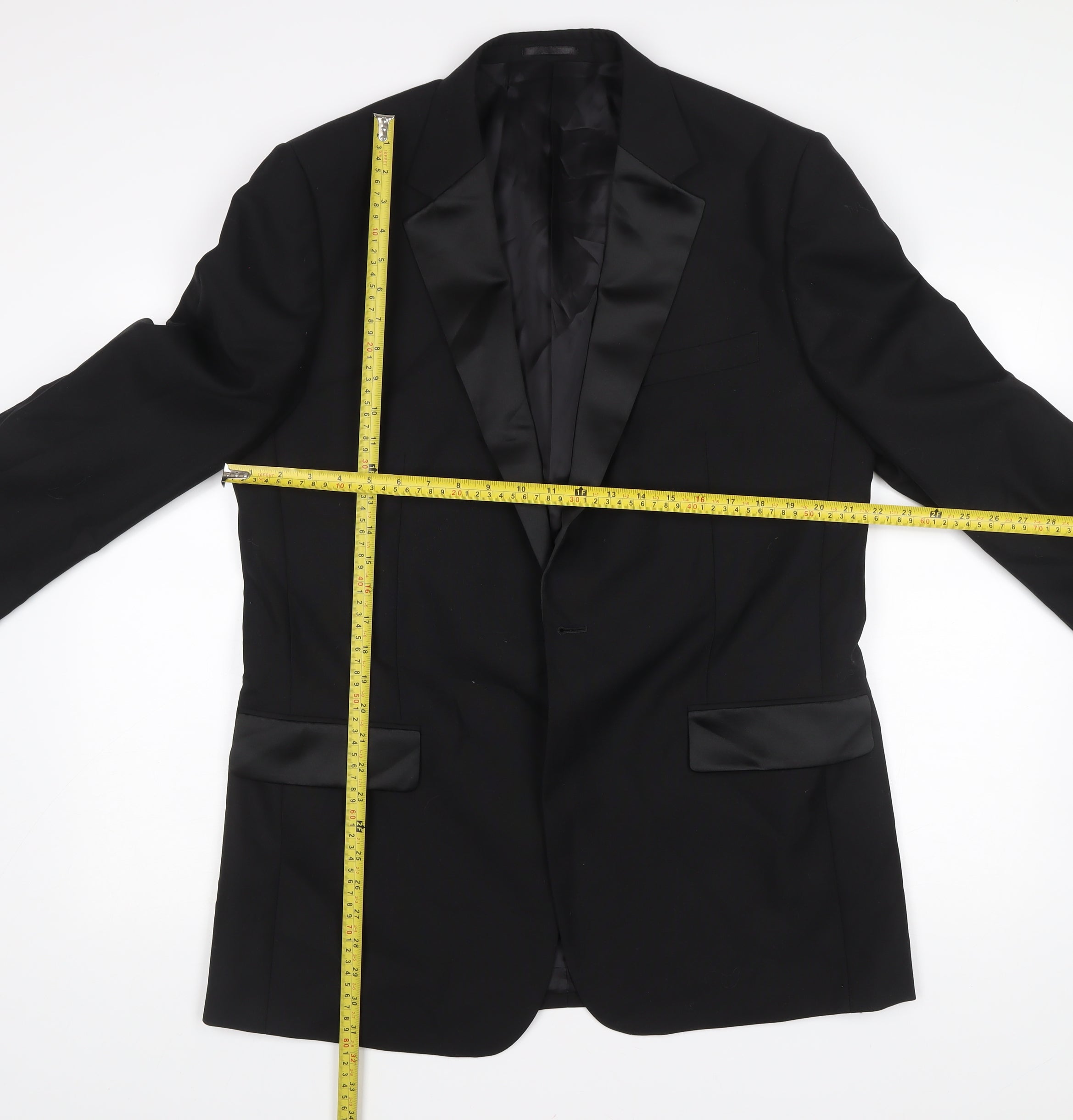 Brook Taverner Men's Black 42L Tuxedo Jacket Shawl Lapel Formal